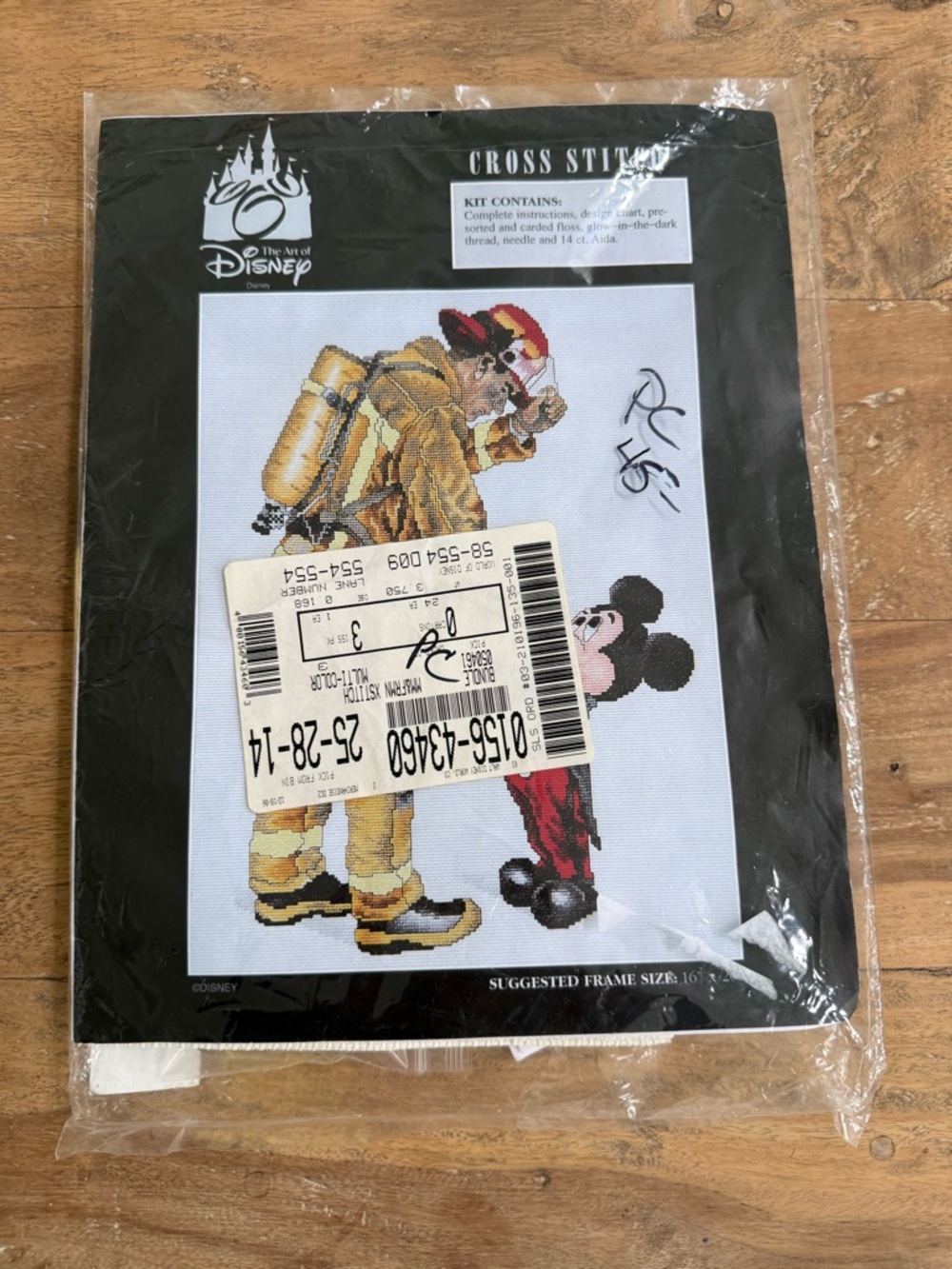 Nwt Art of Disney Fireman and Mickey Mouse Cross Stitch Kit Commemorative Disney